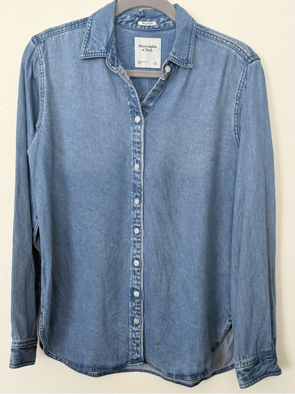 Abercrombie & Fitch Light Blue Denim Button-Up